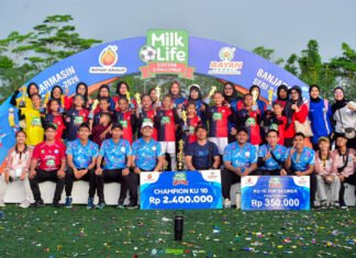 Semangat Hari Pendidikan, Womenstala Junior SDN Pagatan Besar Ukir Prestasi Juara KU 10